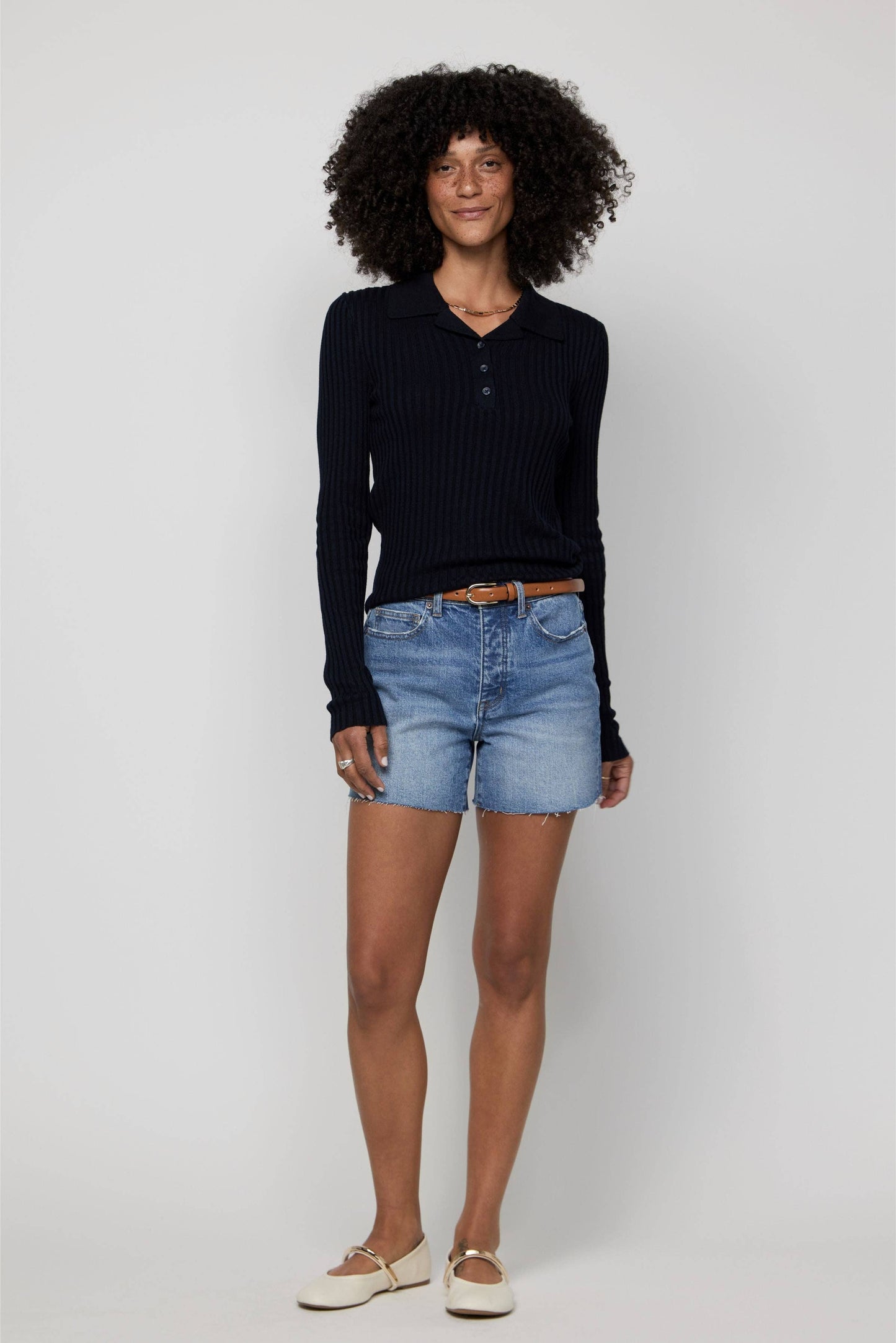 A High Rise Jean Short (CURVY)