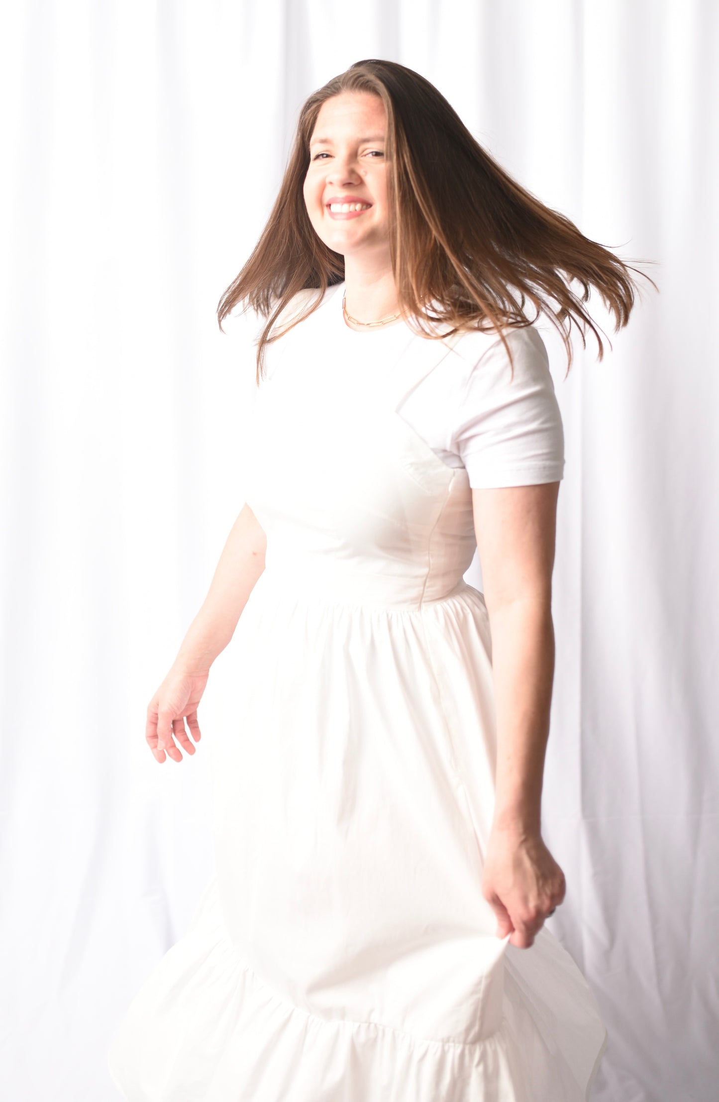 A Crew Neck Fitted White Tee