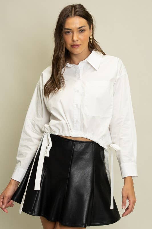 A Cropped Drawstring Shirt