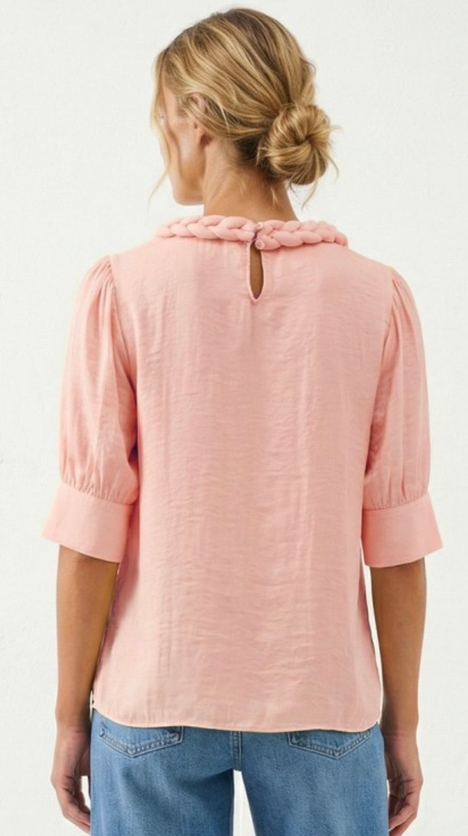 A Braided Neck Blouse