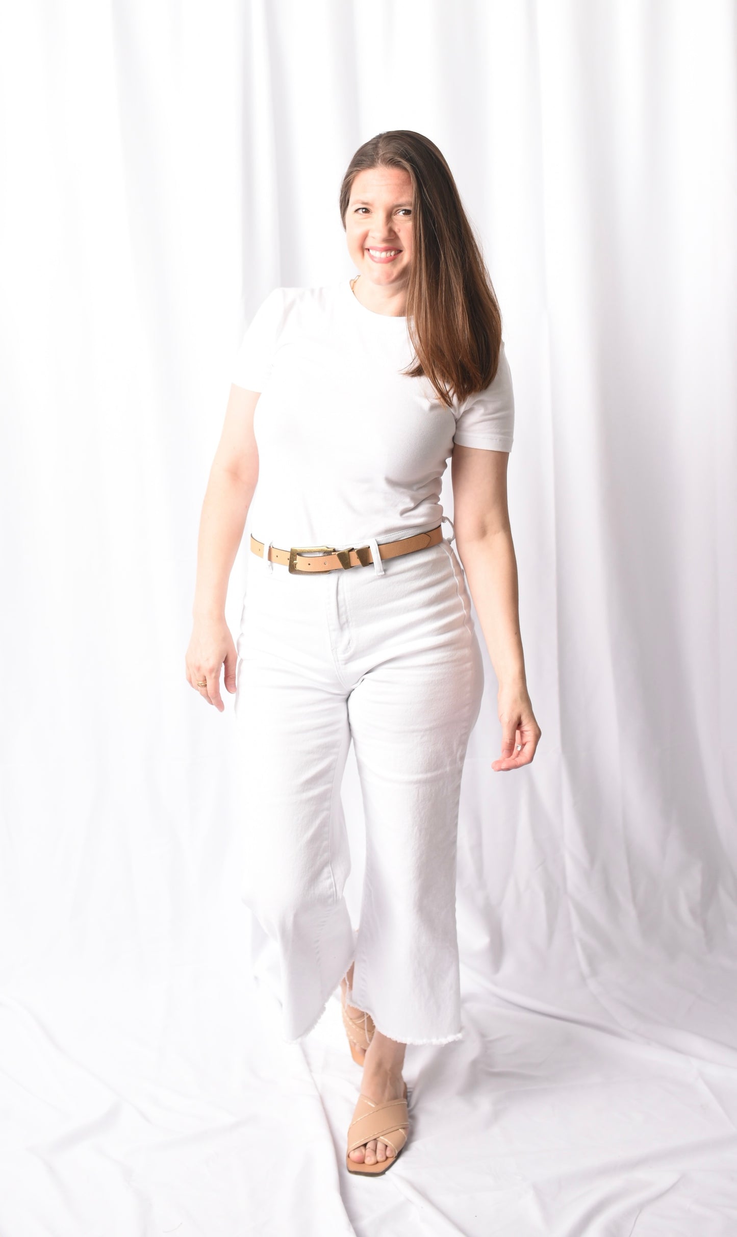 A Crew Neck Fitted White Tee