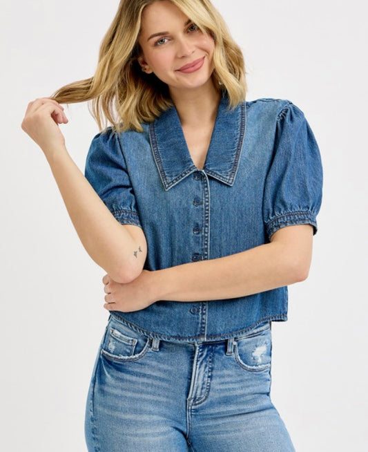 A Girly Denim Top