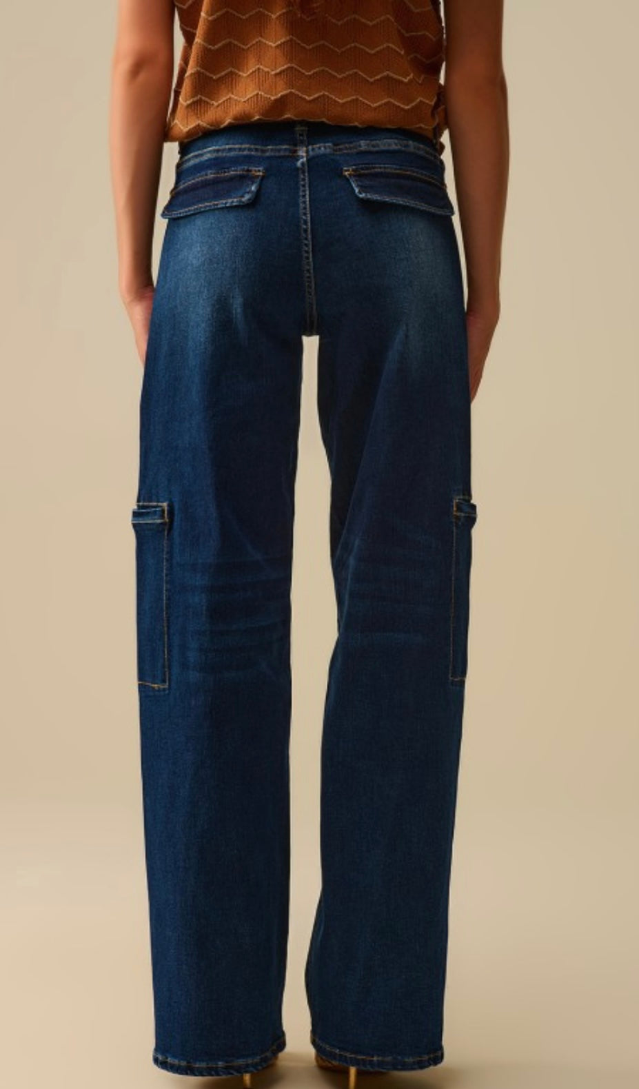 Wide-leg Cargo Denim
