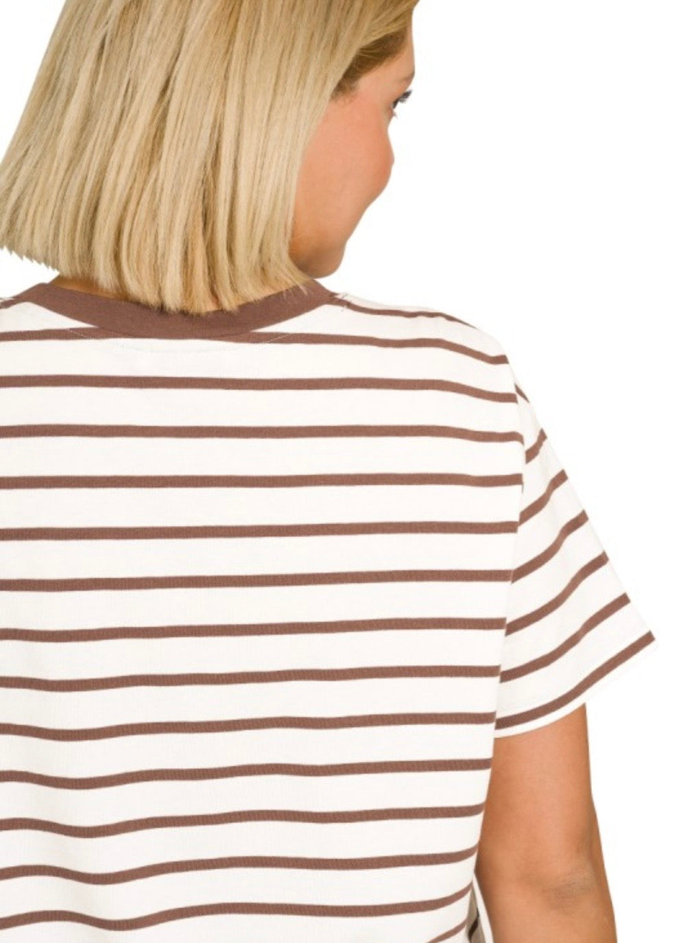 A Striped Crew Neck Tee (+Curvy)