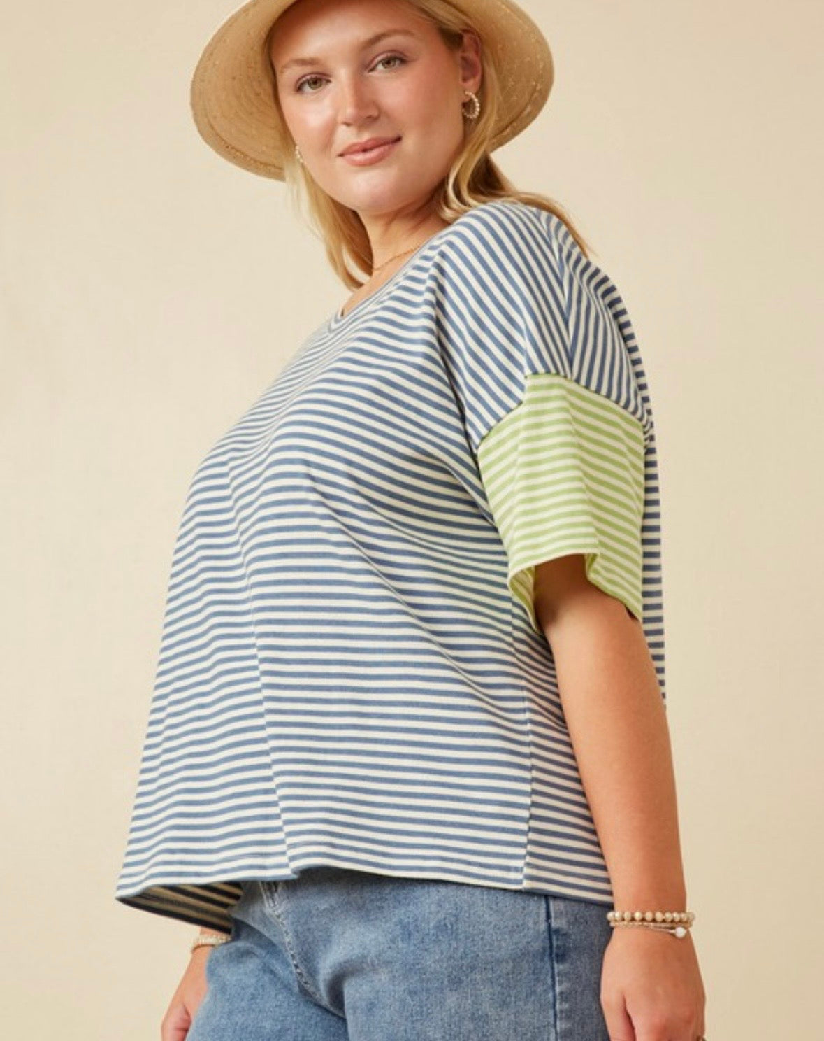 A Curvy Striped Tee