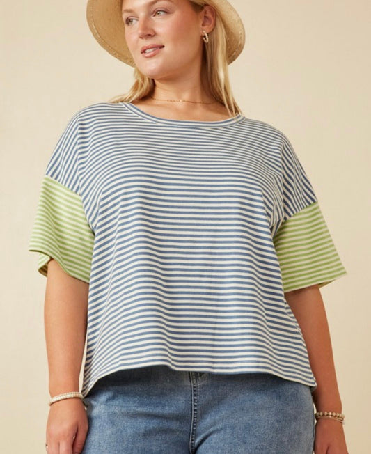 A Curvy Striped Tee
