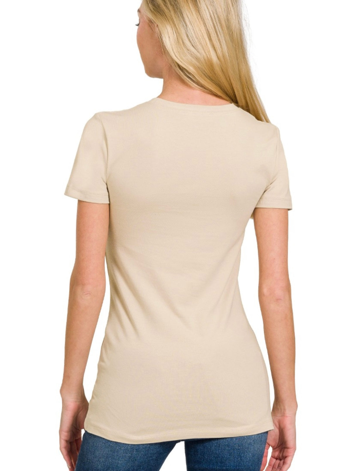 A Crew Neck Fitted White Tee