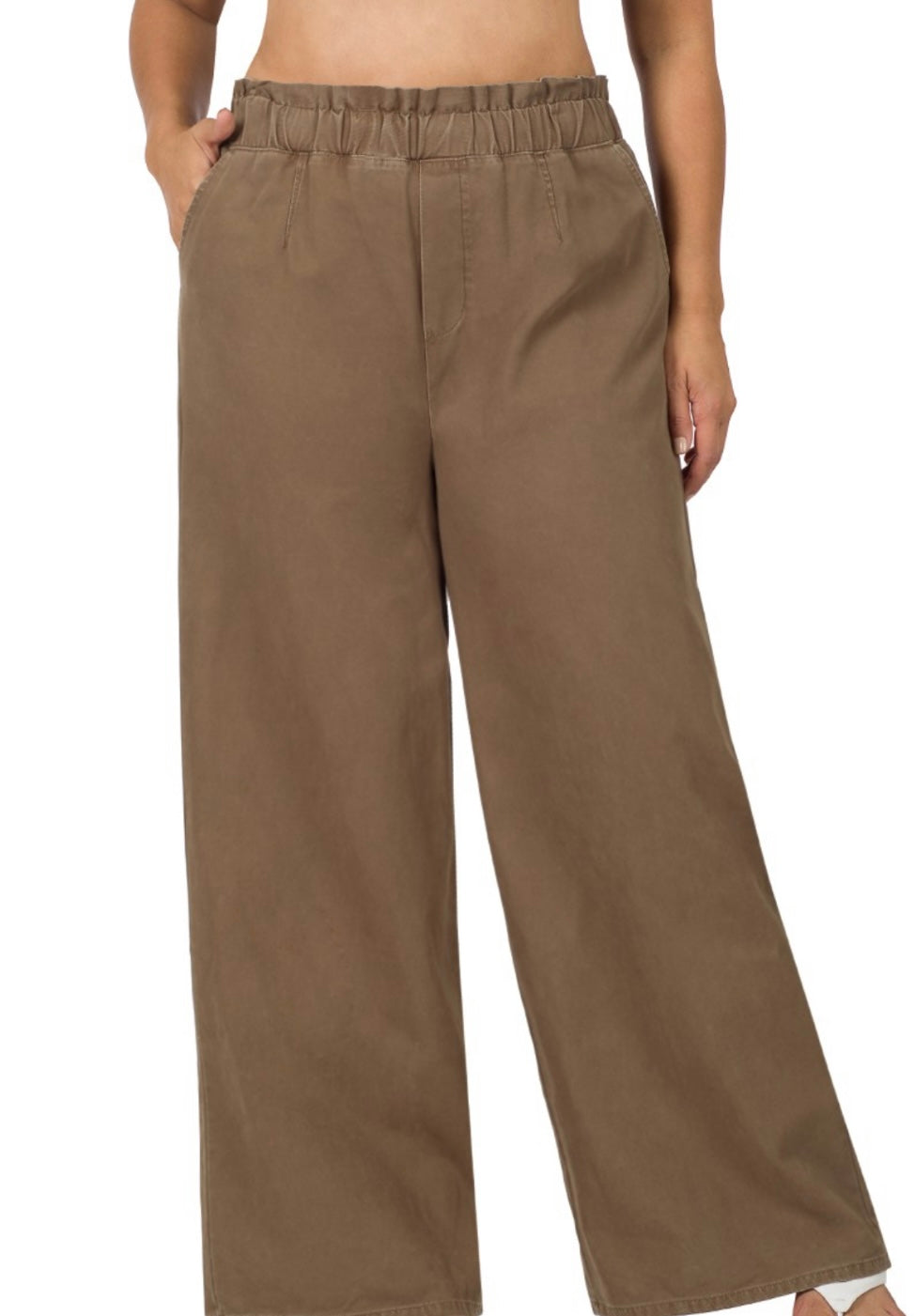 LOL CURVY Canvas Wide Leg Pants