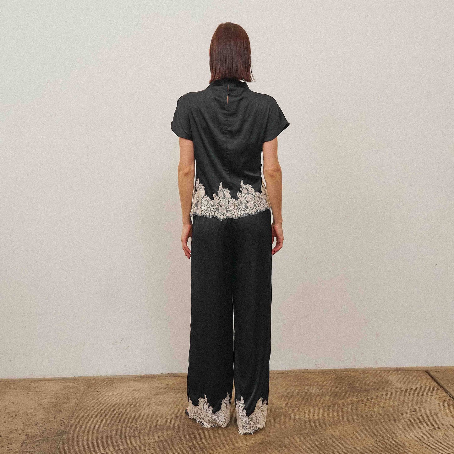 A Lace and Satin Blouse