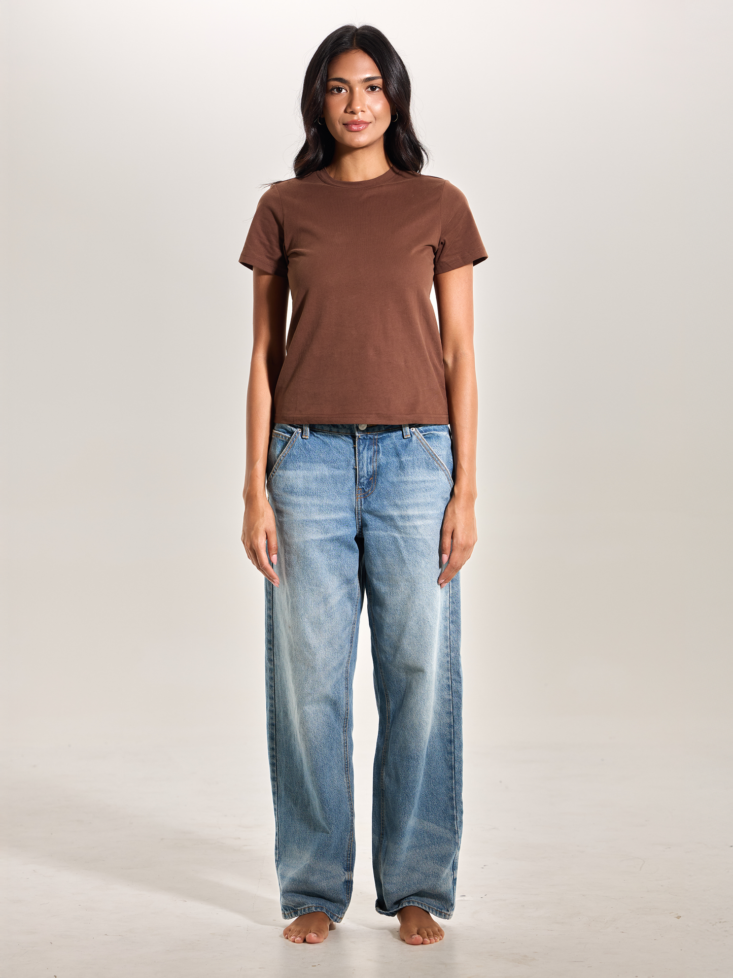 A 100% Cotton Full Length Bra Tee
