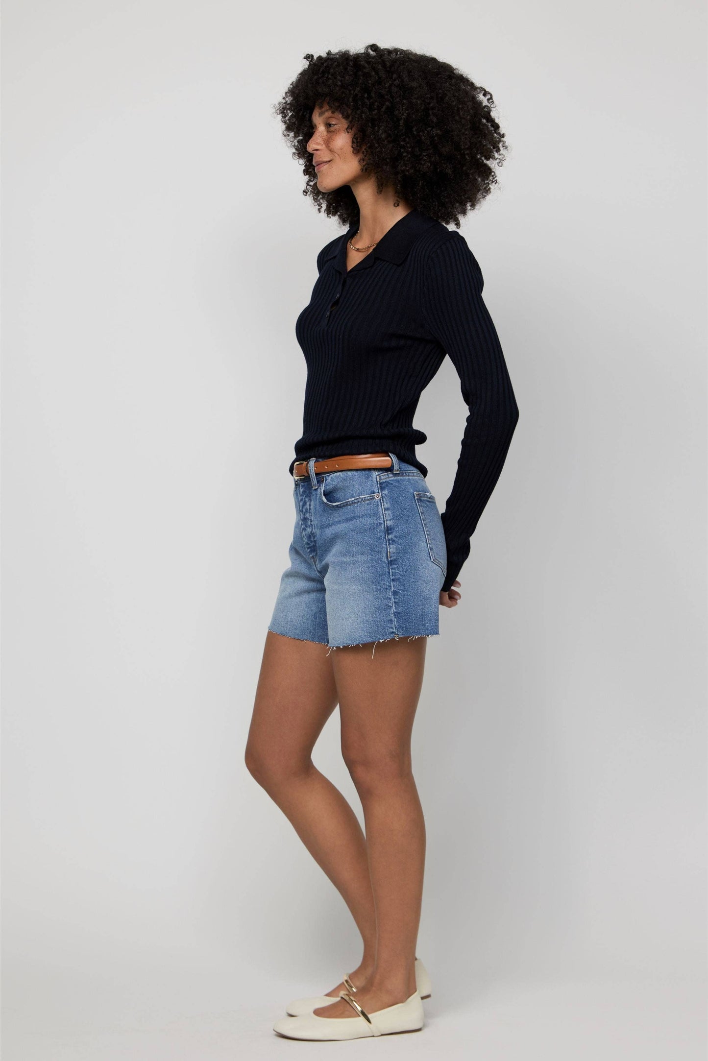 A High Rise Jean Short (CURVY)