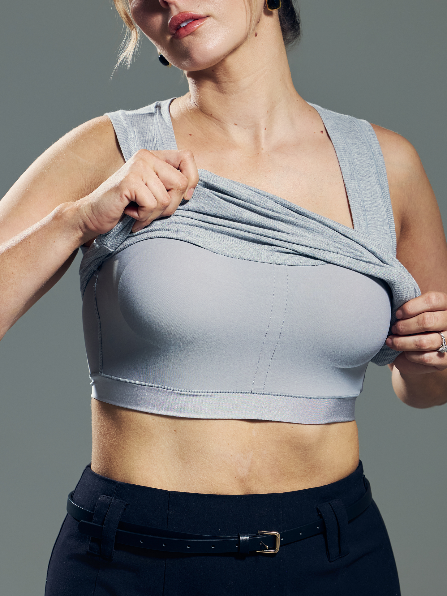 Chunky Binding Ribbed Square Neck Tank