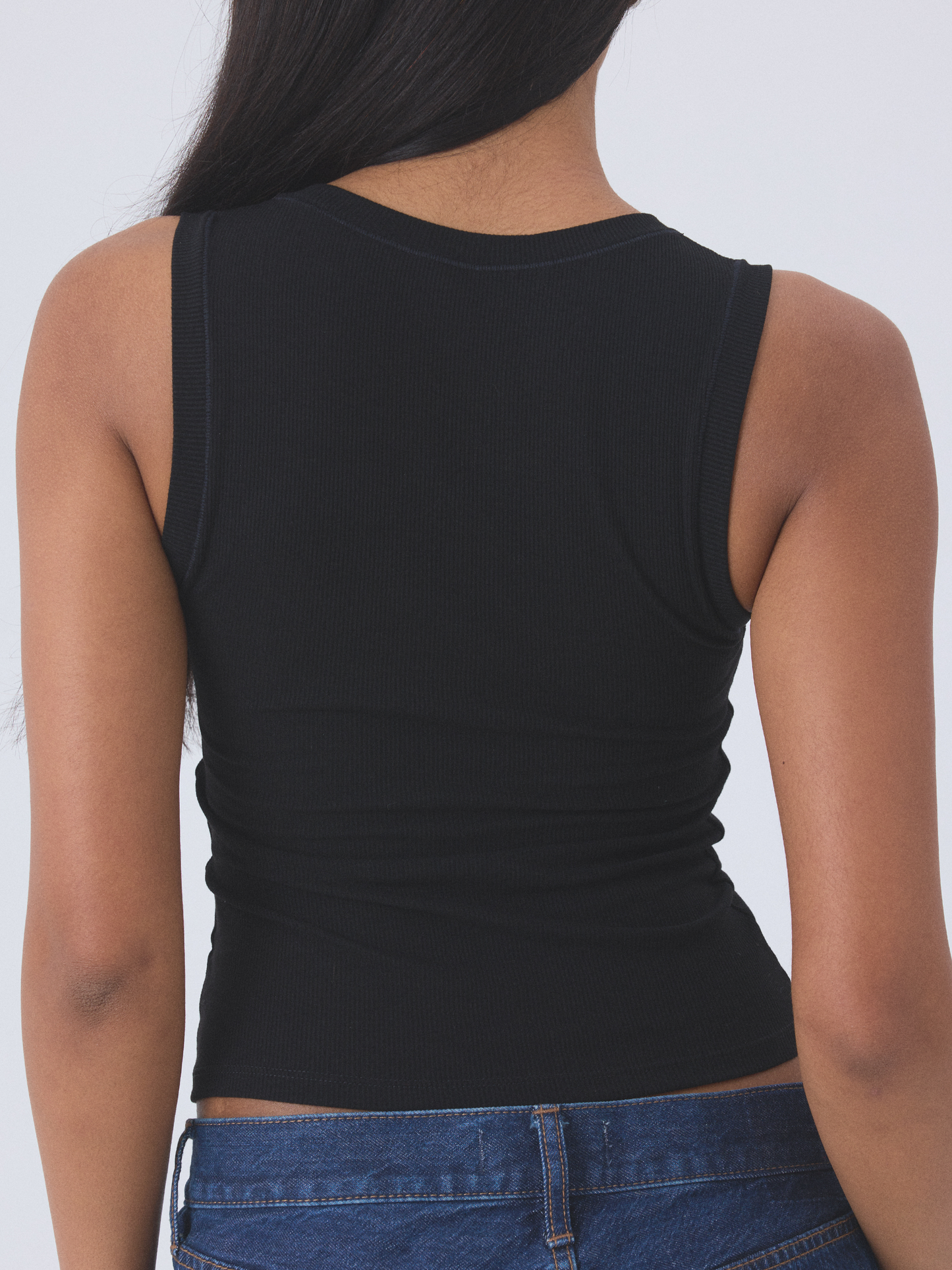 Chunky Binding Ribbed Square Neck Tank