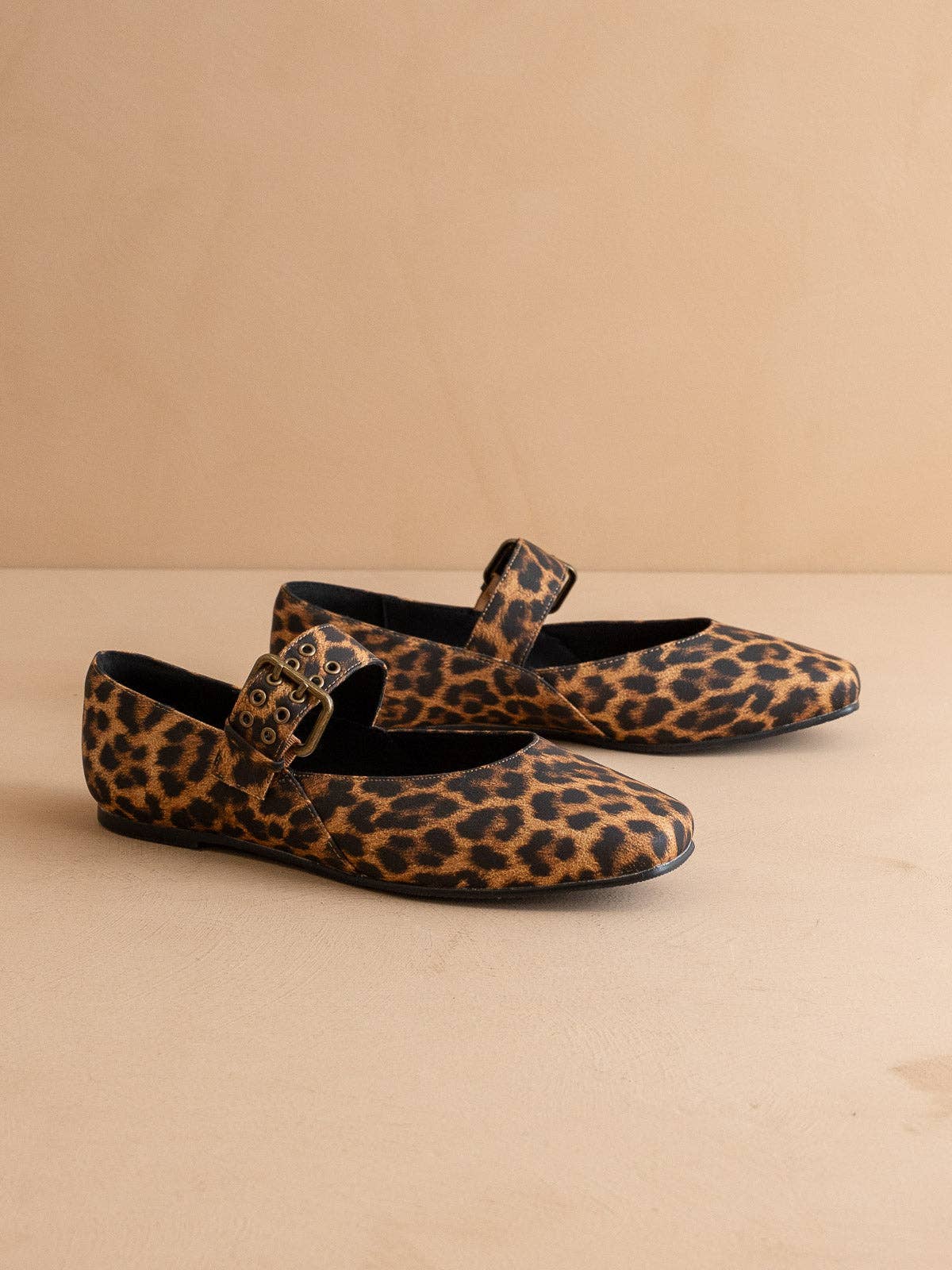 A Leopard Ballet Flat