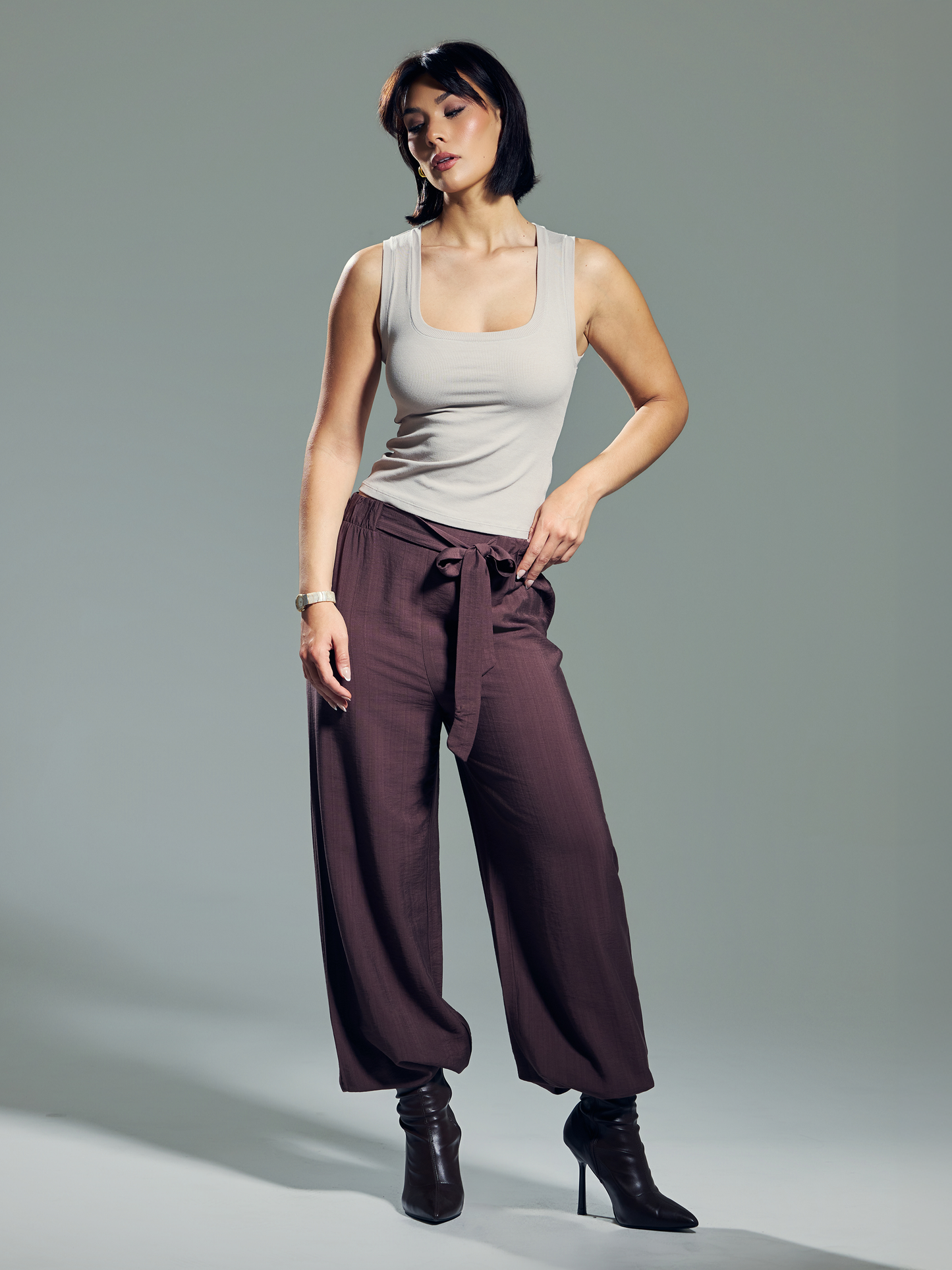 Chunky Binding Ribbed Square Neck Tank