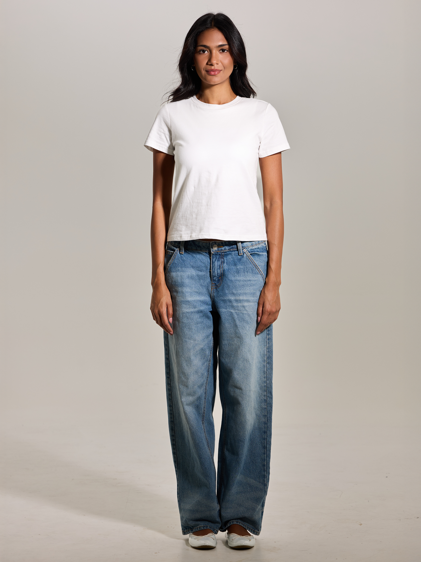 A 100% Cotton Full Length Bra Tee