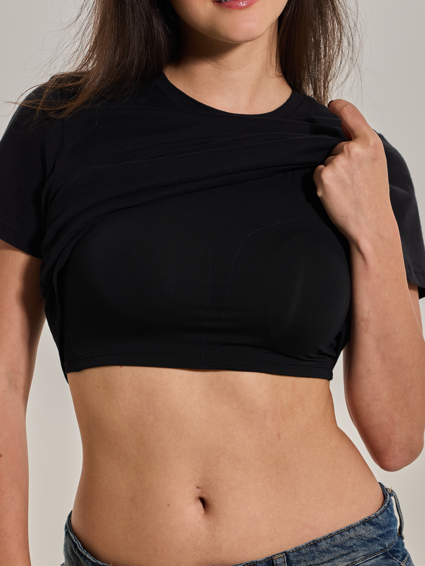 A 100% Cotton Bra Tee LOL White M