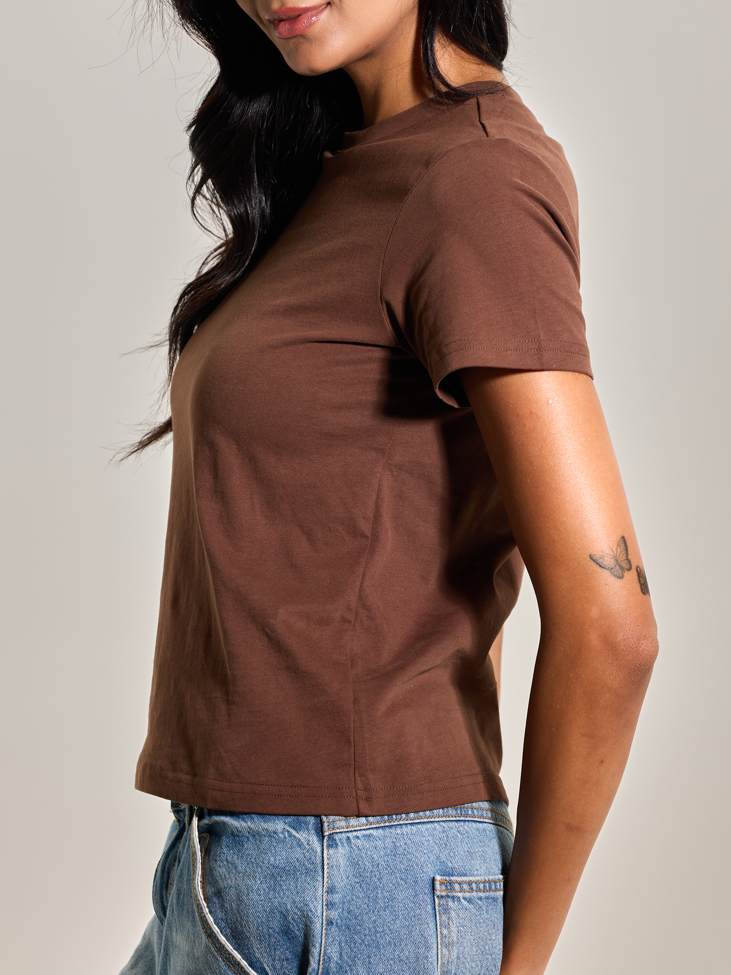 A 100% Cotton Full Length Bra Tee