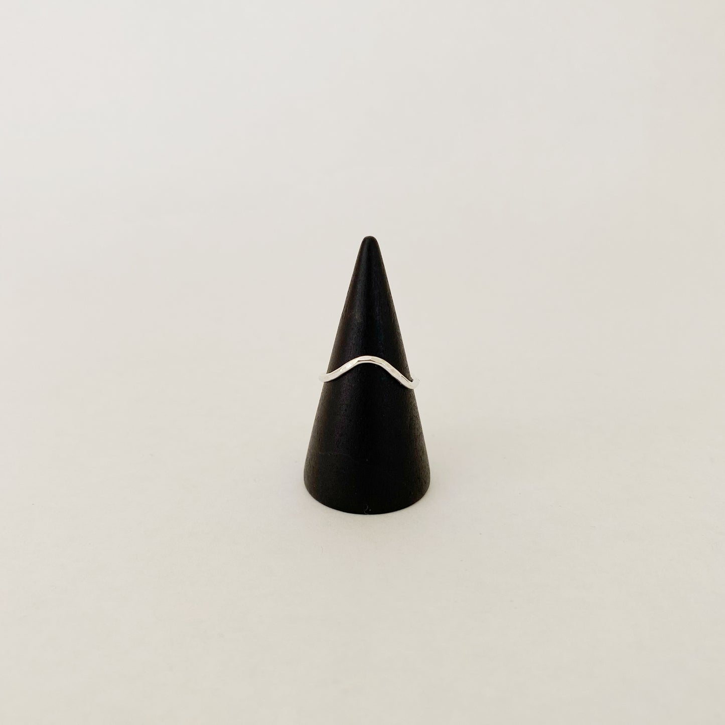 Marla Silver Hammered Curve Ring